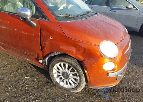 2012 Fiat 500C Lounge из США, поврежденный, VIN 3C3CFFER6CT109189